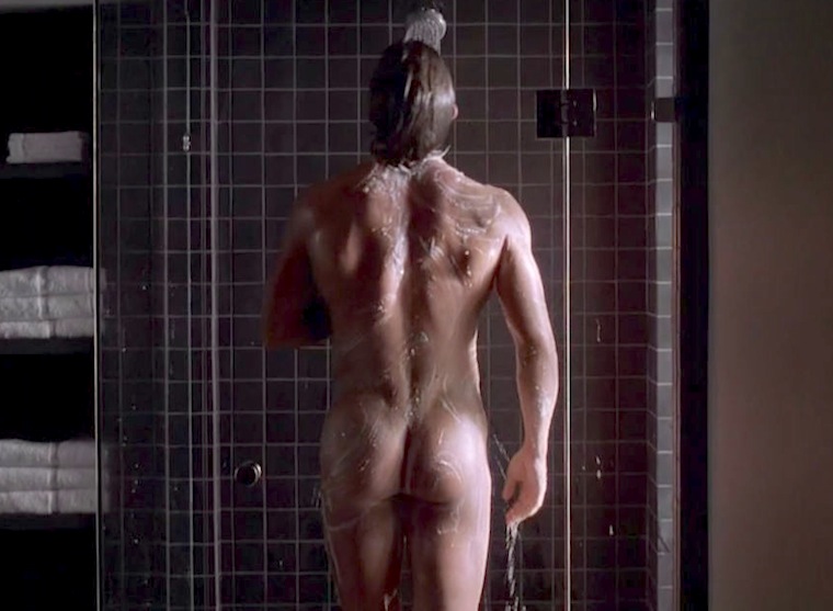 christian bale nude american psycho.