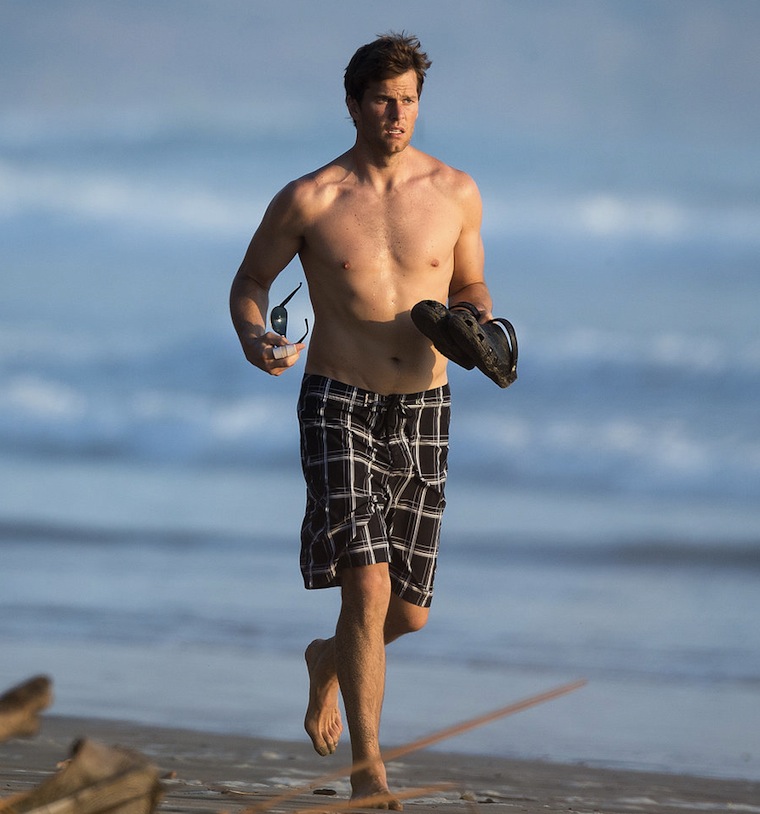Tom Brady, Shirtless on the Beach.